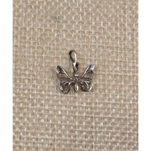 Vintage Sterling Silver Butterfly Charm Pendant